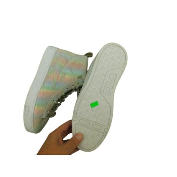 Fila Size 11 Shimmer Leather Hightop Low Platform Athletic Shoes - Picture 4 of 5